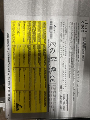Cisco ASR1002 ASR1000-ESP5 ASR1002-5G/K9 Dual ASR1002-PWR-AC - Picture 3 of 4