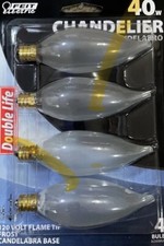 New In Box Feit Electric 40w chandelier bulbs 120 Volt 4 Bulbs - Lot 4 Packs 