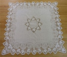 Tischdecken Jacquard Raschel 80*80cm Mitteldecke weiß Zierdecke Tischdecke