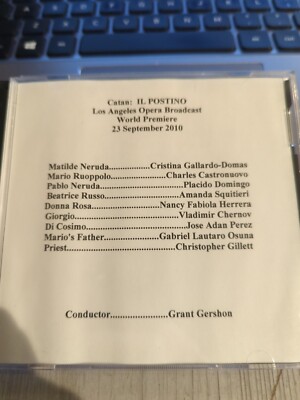 Live Opera Recording CD2361 Postino Domas Castronuovo Domingo Squitieri Herrera