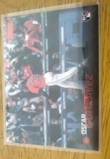 2023 Topps Stadium Club RED Foil RC SP #263 Oscar Gonzalez Guardians Rookie Card