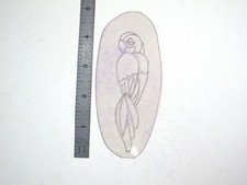 vtg 1960s 1970s Tattoo Flash acetate stencil Stylized Lines Parrot BR3