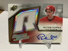 Valtteri Filppula #d/1999 Rc Auto Relic 2005-06 Upper Deck SPX Rc Jersey Rookie