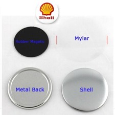 100Set 2-1/4"58mm Rubber Magnet Badge Button Parts Supplies for Button Maker DIY