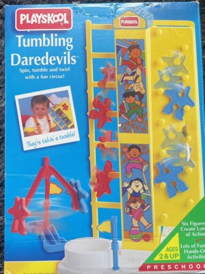 Playskool Tumbling Daredevils 1994 Vintage Toy Circus Tumble Tower READ DESC