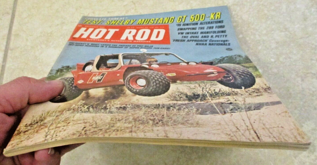 Vintage! Hot Rod Book Magazine Nov 1968 Shelby Mustang GT 500 KR