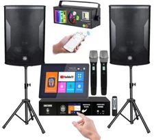 Karaoke System 4000W Unlimited Youtube & Free: 50,000 Songs Touch Screen, Apps