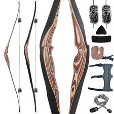 58 Zoll Langbogen Traditioneller Bogen 20-55lbs Holzbogen Bogenschießen Jagd