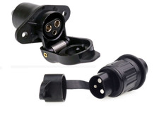 Stecker 3 Polig und Steckdose 3-Polig, 12V Traktor 3 polig Stecker Steckdose