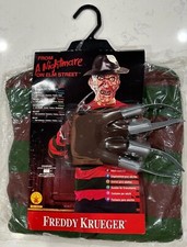 Freddy Krueger Adult Costume WITH Mask Hat, One Size Standard, BRAND NEW