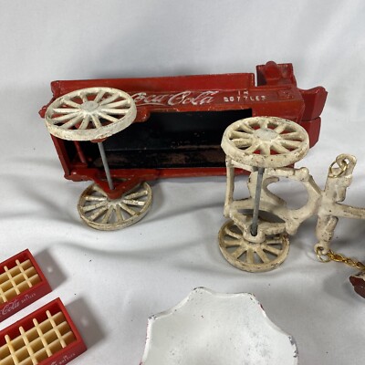 希少品　Coca-Cola 馬車モデル 鉄製　アイロン　ヴィンテージ VINTAGE CAST IRON COCA COLA VAGON WITH HORS MAN TOY 14
