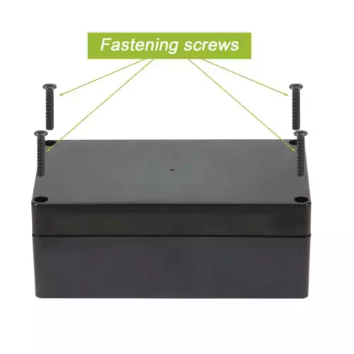 Caja de conexiones eléctricas a prueba de polvo hágalo usted mismo caja de proyectos de plástico negro impermeable - Imagen 4 de 13