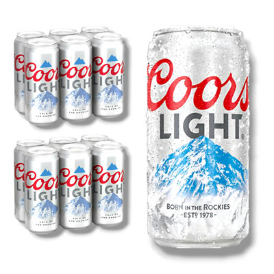 Coors Light Bier 12 x 355ml Dose - Import USA 4,2% Vol.