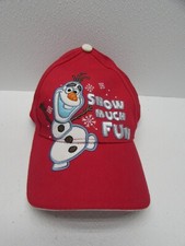 Disney Frozen HAT "Snow Much Fun" Cap Baseball Kids / Youth Red Adjustable Size