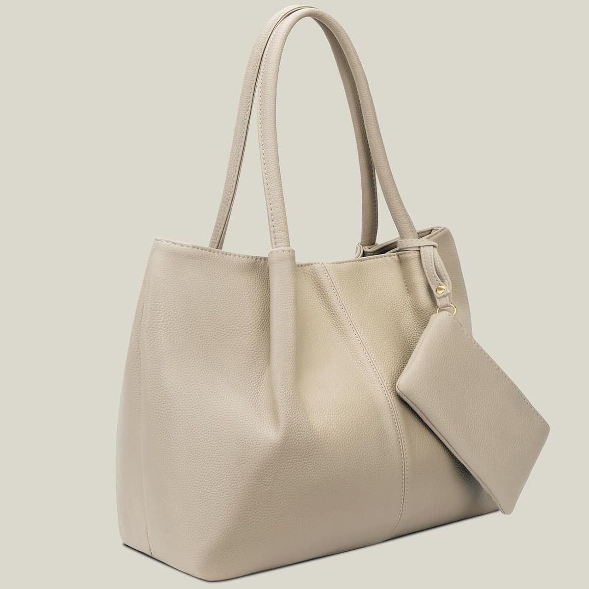 KKXIU Borsa Tote Donna In Pelle Vegana – Spaziosa E Resistente, Tracolla Grande Capacità Per Viaggio E Ufficio, Design Minimal