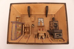 3d Wandbild Stube Kuche Wohnzimmer Holz Deko Ca 27x19 Cm Antik Ebay