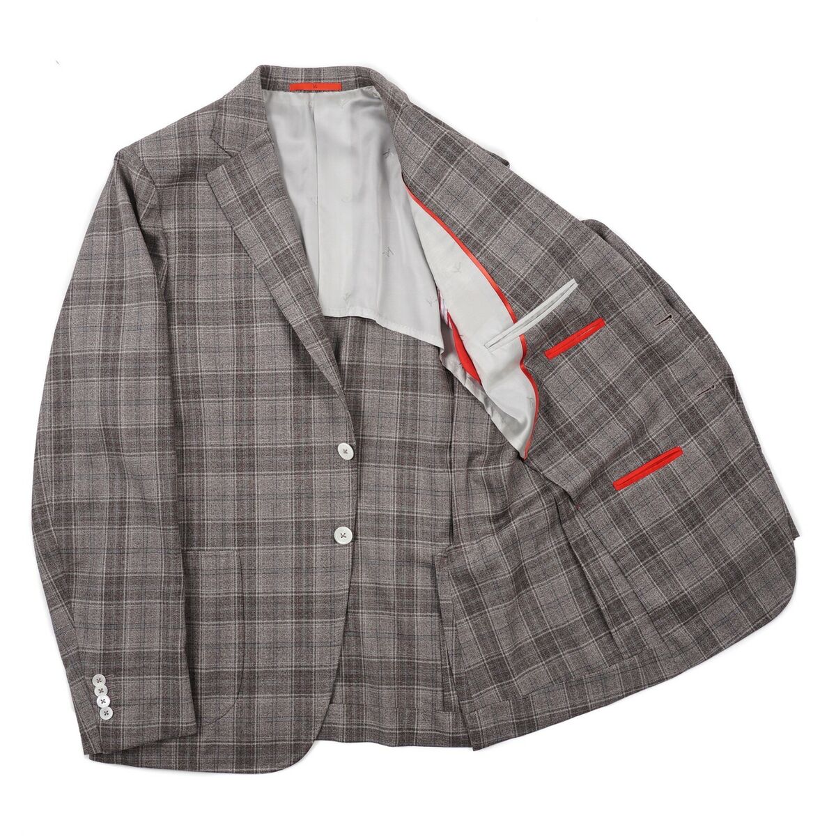 Isaia Slim-Fit 'Cortina' Layered Check Super 140s Wool Sport Isaia Slim-Fit 'Cortina' Layered Check Super 140s Wool Sport
