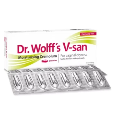 DR WOLFF Dr. Wolff's V-san feuchtigkeitsspendende Cremolum Pessare - 16er Pack