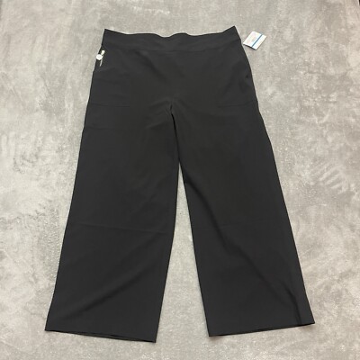 Rafaella Womens Wide Leg Black Pants Size XL ~$59
