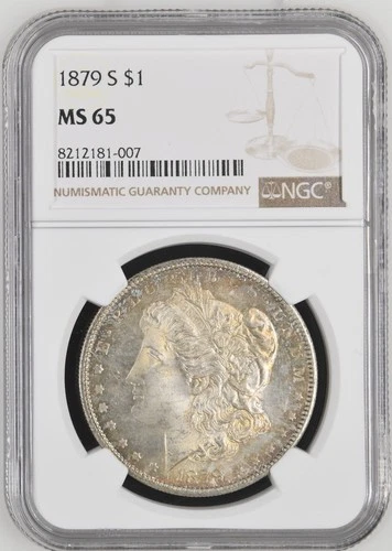 1879 S United States Morgan Silver Dollar NGC MS 65 Nicely Toned Beauty