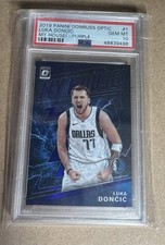 Luka Doncic 2019-20 Donruss Optic My House! Purple #1 PSA 10 Dallas Mavericks