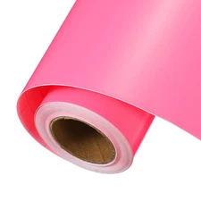 Fluorescent Pink Permanent Vinyl, 12 Inch x 14ft Adhesive Vinyl Roll