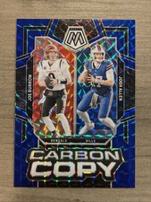 2024 Panini Mosaic Josh Allen Joe Burrow Carbon Copy #CC-7 /99 Blue