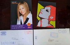 BARBRA STREISAND LOT OF POSTCARDS AND ENVELOPES