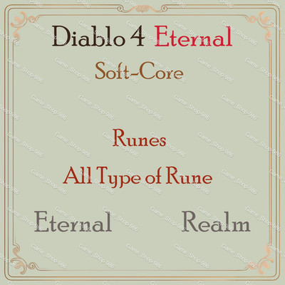 Diablo 4 Eternal Realm Soft-core All type Runes / Rune ETERNAL REALM