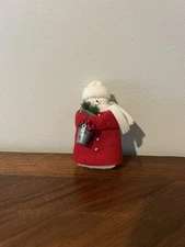 Hearts & Ivy Snowman plush stuffed figure 4" Hearts and Ivy Ornament Mini