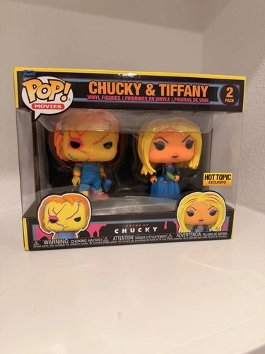 Funko Pop! Movies - Chucky And Tiffany - Hot Topic Exclusive Blacklight