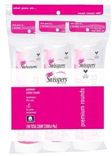 Swisspers Premium 100 Cotton Rounds, Hypoallergenic, 240 Count