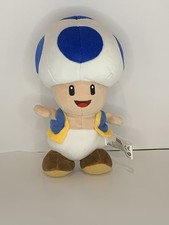 Little Buddy Super Mario Bros. Toad 8" Plush - Blue Plush 2017 Toy Plush Soft