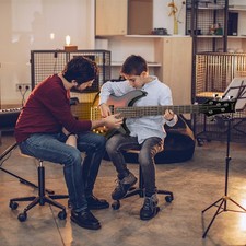 Glarry 44" GIB Electric Bass Guitar 5 String Fingerboard School Student With Bag