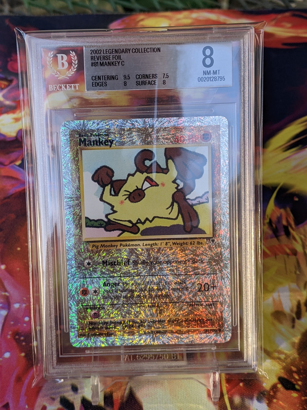 Pokemon Legendary Collection Reverse Holo Mankey #81/110 BGS 8 NM-MT NEW CERT