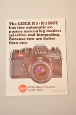 Leitz Leica R3 / R3 MOT Brochure, Original, Not a Copy c1979