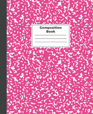 Composition Notebooks, Wide Ruled Paper, 7.5" x 9.25", Pink Marble Covers, 110 S