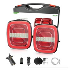 Wireless Magnetic Trailer Lights Led Tow Light Kit For Truck Boat Rv Red White