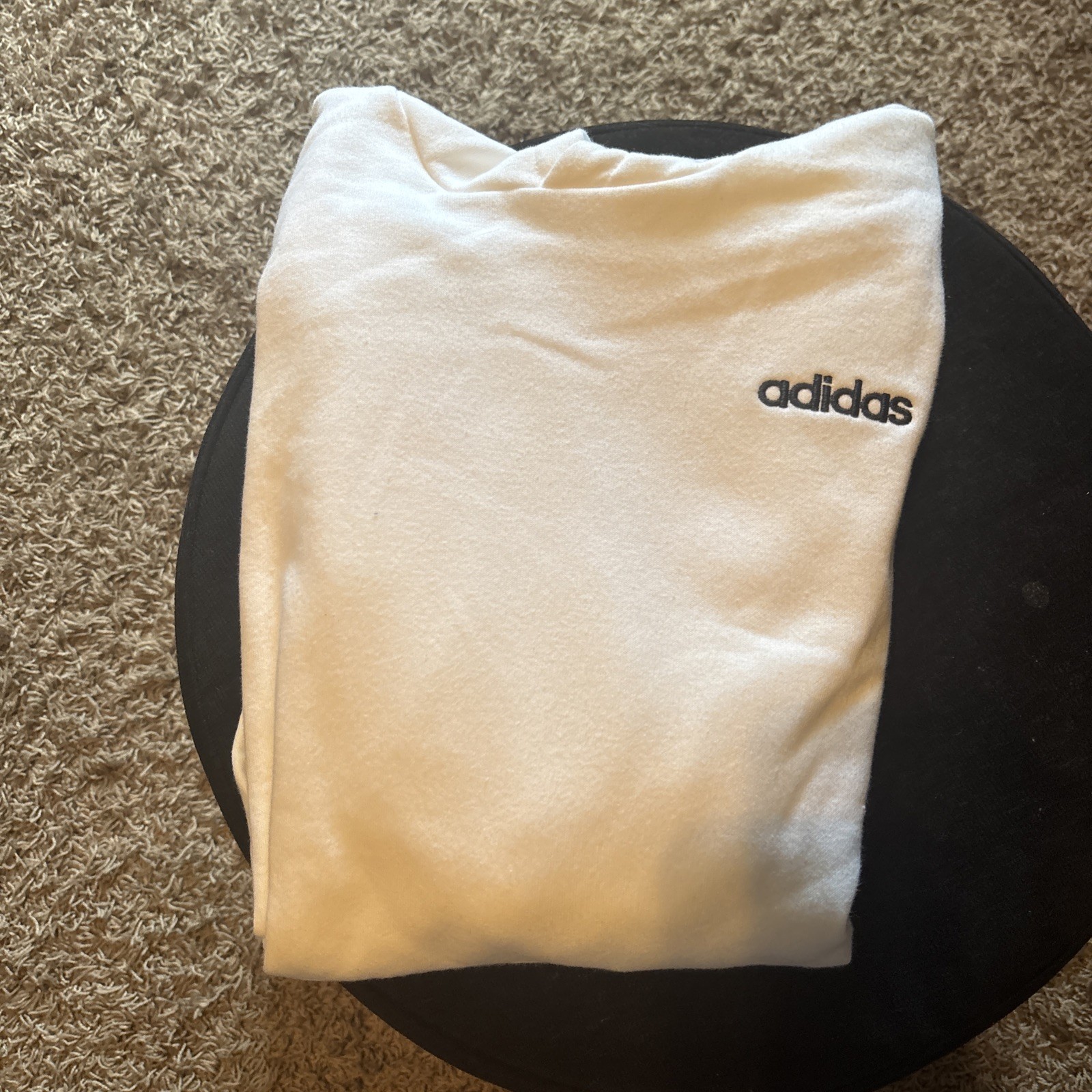White Adidas Men’s Hoodie Size Large