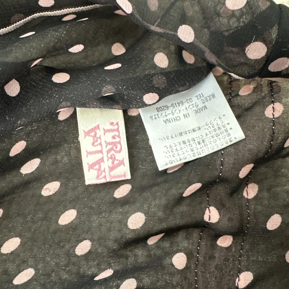 Blusa babydoll liz lisa tralala negra bebé rosa lunares encaje transparente talla m Foto 3 de 3