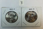 2013 P & D UNC Clad Kennedy Half Dollar Set in CB Flips -Free Shipping - E