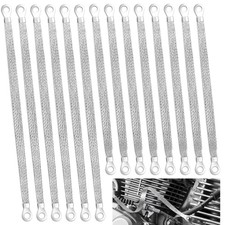 14pcs Ground Straps, 10/12 inch Engine Universal Automotive Ground 14pcs-Sliver