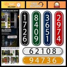 Custom Reflective Address Sign - Personalized House Number Plaque for Outdoor Us