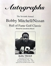 Mitchell 1987 NFL Signed HOF Golf Program 11 sig -Beckett STARR/NAMATH/JIM BROWN