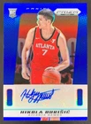 Nikola Durisic 2024-25 Panini Prizm Deca Signatures RC Auto Blue Prizm /49