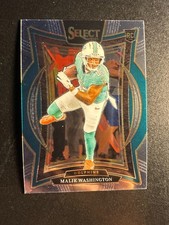 2024 Panini Select Concourse Rookie Card RC #71 Malik Washington Miami Dolphins. rookie card picture