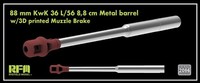 Ryefield Model RM-2086 - 1:35 88 Mm Kwk 36 L/56 8,8 Cm Metal Barrel For Tiger I