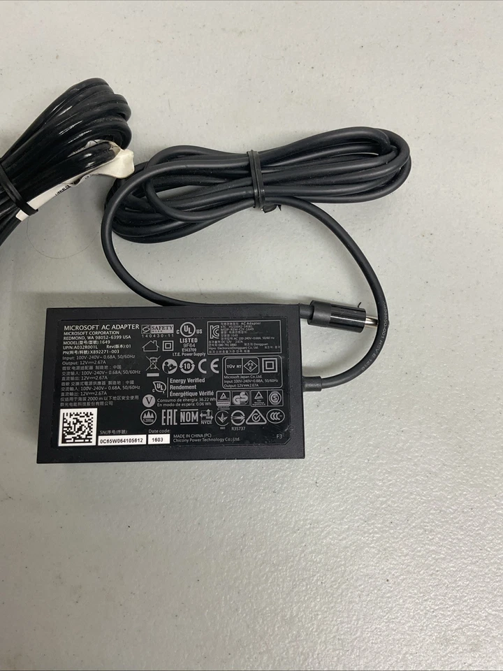 Microsoft KINECT AC Adapter Charger Model:1649 UP/N: A032R001L X892271-003 - Image 2 of 3