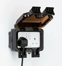 Knightsbridge Smart Outdoor Weatherproof Socket, 13A, IP66, Wi-Fi, Alexa