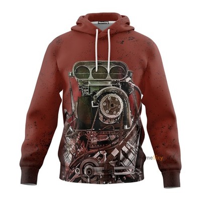 Red Drag Racing  All over Hoodie 3d QT302436Hf